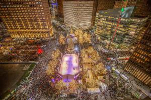 Winter at Campus Martius in Detroit