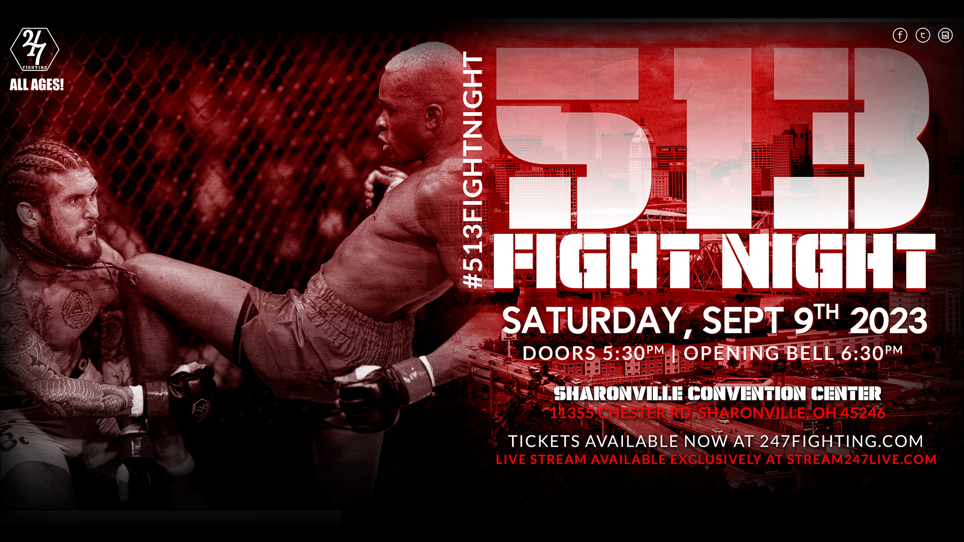 Live MMA Returns to Cincinnati with 247 Fighting Championships 513 Fight Night