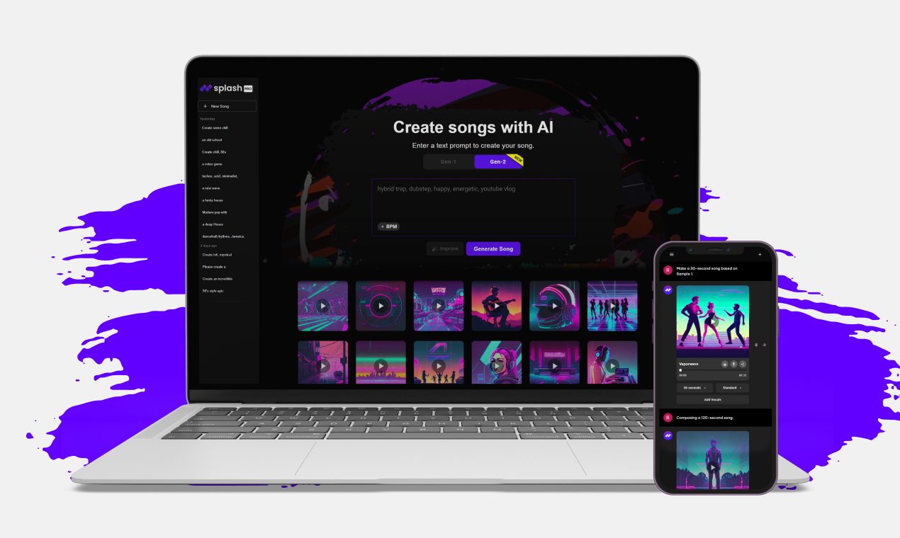 Splash Pro launches Midjourney for music Generative AI music feature