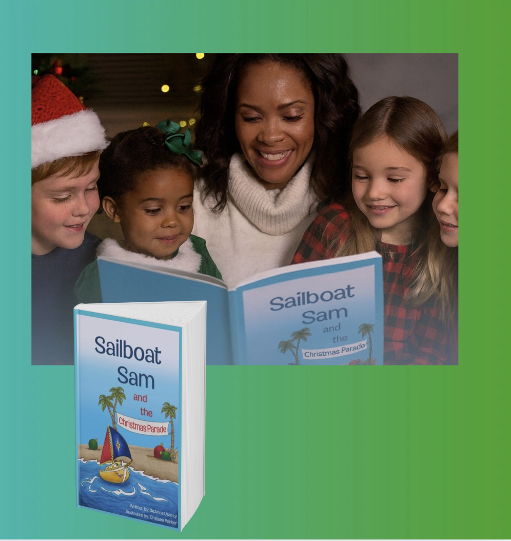 New Children’s Book Sailboat Sam and the Christmas Parade Inspires Free Holiday Family Event Register for the FREE Christmas party zoom event and purchase NEW release book Sailboat Sam at KidsCharacter.org