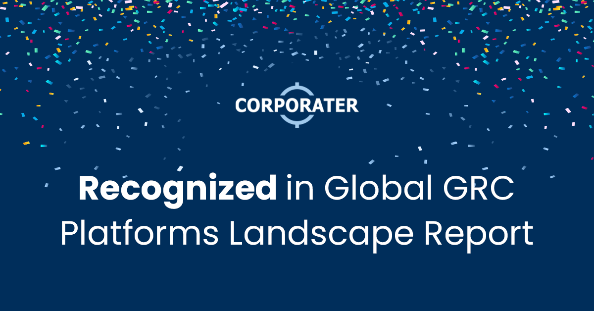 Corporater is proud to be recognized in Forrester’s The Governance, Risk, And Compliance Platforms Landscape, Q4 2025, that provides Forrester’s overview of 30 vendors in the GRC platform space The report provides overview of 30 vendors in the GRC platform space