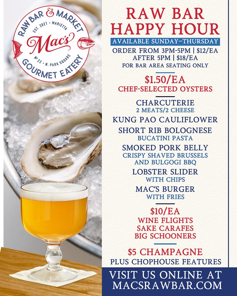 mac s raw bar new happy hour