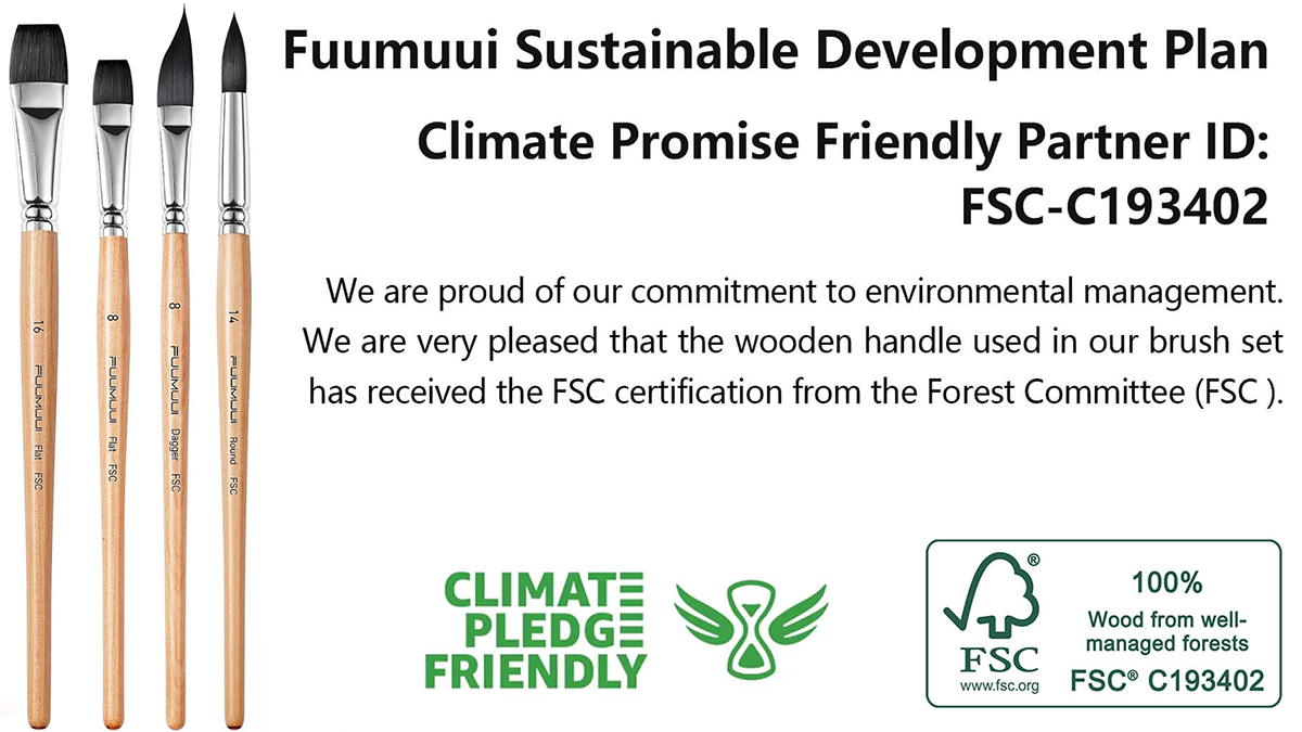 Fuumuui FSC Certification and Paintbrush set