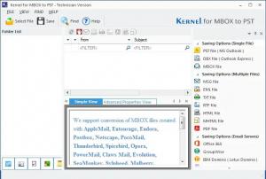 kernel mbox to pst converter