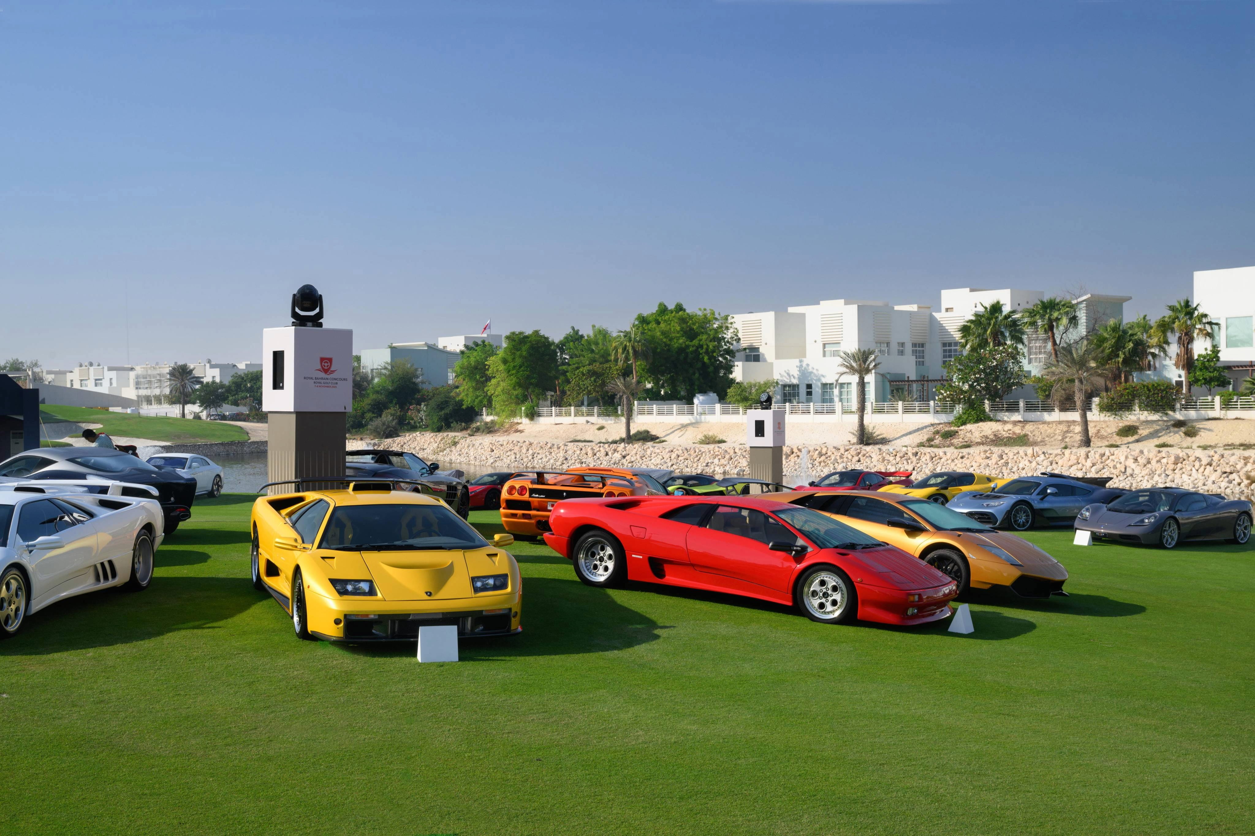 A selection of cars from the 2025 Royal Bahrain Concours