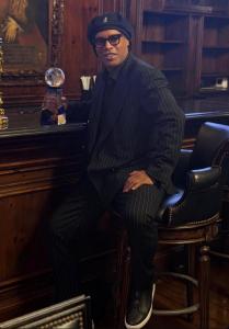 Ronaldinho with his custom Crystal Planet Award from Awards TrophyWorld.