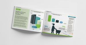 Page spread of data from retail display research survey