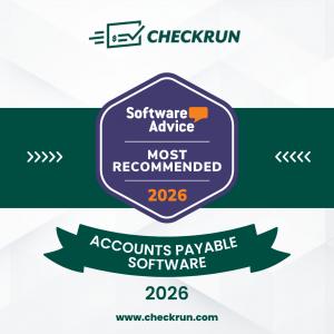 Checkrun, the payment issuance platform built for QuickBooks Online users, today announced it has been recognized as the “Best Value” software by Capterra and the “Most Recommended” software by Software Advice in the Accounts Payable Software category for