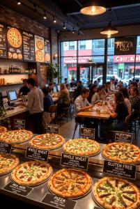 Step into the vibrant world of healthy pizza innovation at this Chicago pizzeria, showcasing fiber-rich options like whole wheat, rye, and gluten-free crusts made from natural flours. Amid rising closures in the pizza industry, spots like this thrive by o