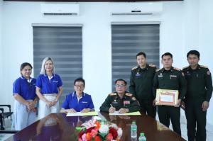 Graphion Energy Solution Co., Ltd. Expands EWAVE Electric Motorcycle and 30-Minute Charger to Ministry of Defense, Lao 15 signing ceremony