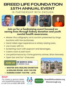 Breed Life, Dr. & Master Sha, and Kings Auctions Inc charity event