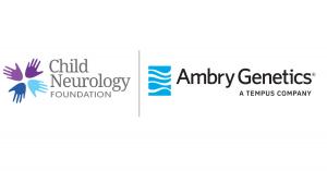 Logos of the Child Neurology Foundation and Ambry Genetics displayed side by side.