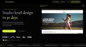 Liquid Lemon Shopify design studio homepage showcasing custom DTC storefront builds