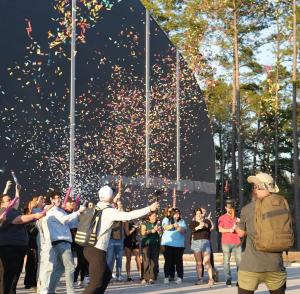 crossing the finish line at ruc