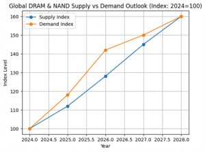 Global DRAM & NAND Supply vs Demand Outlook for 2024 to 2028