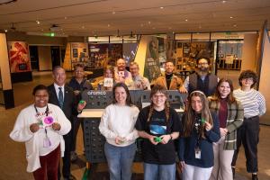 Educators from the Washington D.C. area participate in a Fab Lab training session to learn how to use digital technologies in support of STEM education.