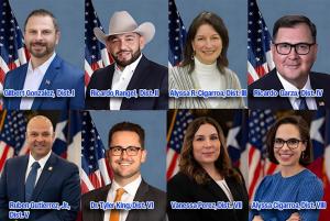 Mayor Dr. Victor D. Treviño and the eight members of the Laredo City Council, whose leadership helped bring the Buena Vista Sports Complex to life. Together, they represent a unified commitment to investing in youth opportunities. Image Courtesy the City of Laredo