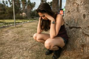 Woman with trauma