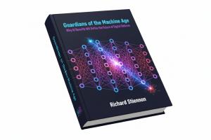 3D image of book, Guardians of the Machine Age