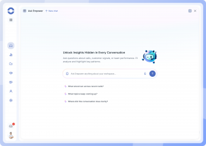 Ask Empower starts with a clean interface.
