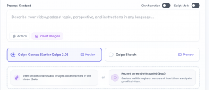 Golpo Canvas - Video Recording Feature