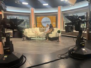 Behind The Scenes with Property Manager Annika Coluccio, "Las Vegas Morning Blend" hosts, Elliott Bambrough and Jessica Rosado