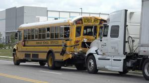 Jacksonville school bus crash on Zoo Parkway involving semi-truck and injuries to children