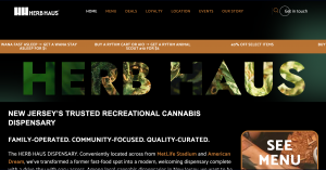 This is an image of the website homepage for Herb Haus.