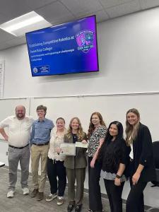 Sweet Briar faculty and students join Emma Staton ’26 at the presentation competition.