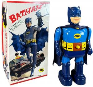 This Nomura (Japan) battery-operated walking Batman, a market-fresh piece coming to auction from an overseas consignor, is in pristine to near-mint condition and is expected to bring $6,000-$8,000.