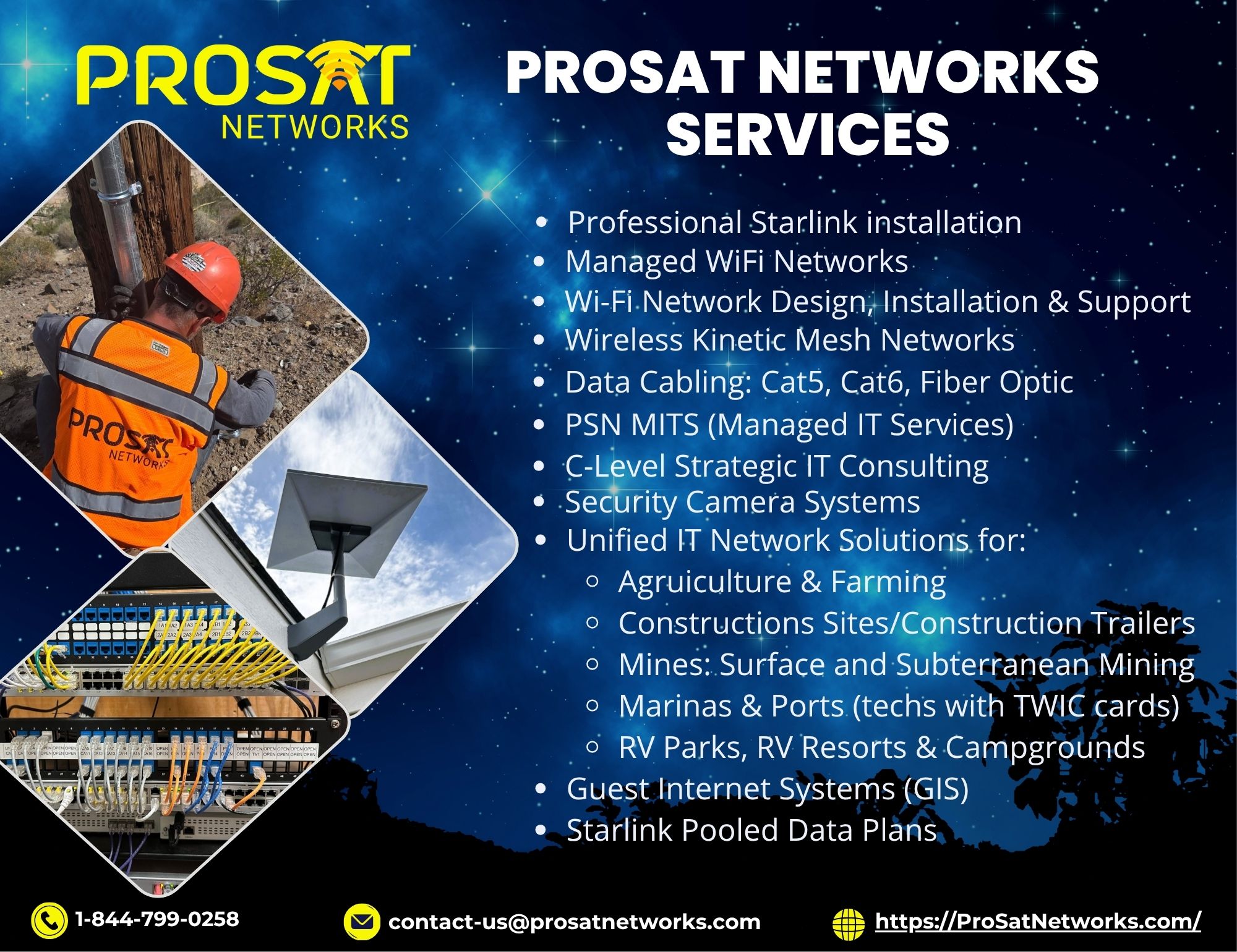 ProSat Network 1-844-799-0258 Starlink and WiFi Installation Services Illinois