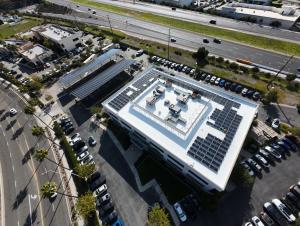 Aerial image commercial solar drone photo