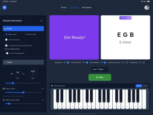 Looty Chords Practice Screen