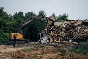 David from Franky's Excavation in the Midst of a Home Demolition Project