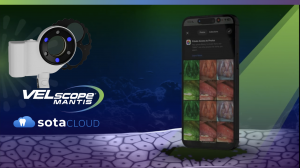 The cordless VELscope Mantis captures fluorescence, reflectance, and white-light images of oral mucosal tissue and sends them automatically to SOTA Cloud and the patient chart, with no manual transfer.