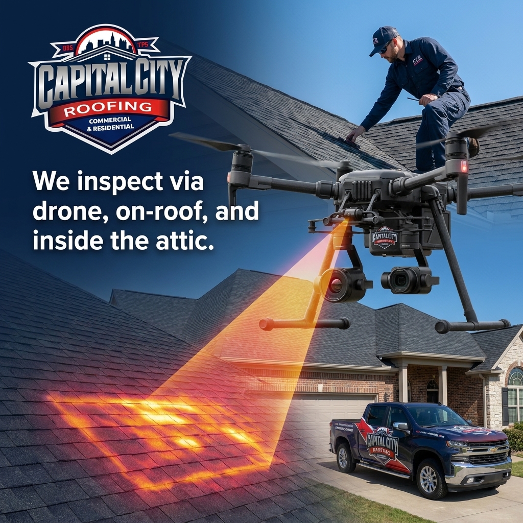 How Capital City Roofing Is Rebuilding the Roof Replacement Process Around Speed, Transparency, and AI CCR Condition Index Roof Inspection