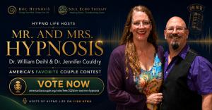 Dr. William Deihl and Dr. Jennifer Couldry, known as Mr. and Mrs. Hypnosis, promoting their America’s Favorite Couple campaign and Hypno Life radio show on 1100 KFNX.