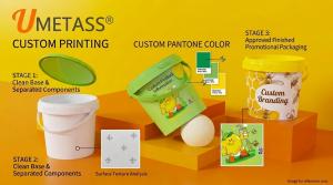 UMETASS Custom Printing And Pantone Color Mini Plastic Buckets