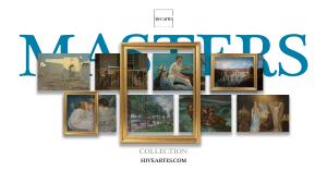 Featured image for the Hive Artes Famous Artist Prints Collection displaying a collage of classic artwork masterpieces layered over the word 