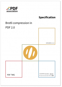 Cover of the Brotli specification document.