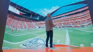 Sales team members control the visitor journey with the touch of a button on a tablet.
