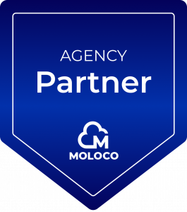 Official Moloco Founding Partner badge for Admiral Media