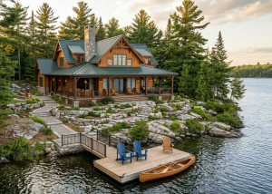 Custom Lakefront Cottage on Georgian Bay by Mighton Construction