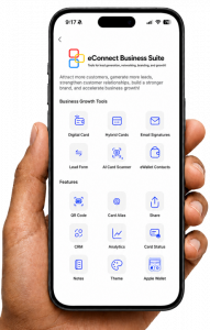 The new brand reflects eConnect’s growth from digital business cards into six connected tools for networking, lead capture, organization and follow-up.