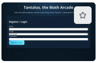 Screenshot of Tantalus Math Arcade