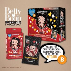 Cardsmiths Betty Boop Then & Now Series 1 Collector Box and mega Box Packaging