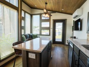 Interior of the Lakeview rental cabin at Sweet Citrus Acres RV Resort.