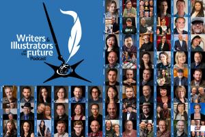 The L. Ron Hubbard Writers & Illustrators of the Future Podcast celebrates 400 episodes with an image of the Podcast logo and dozens of postage stamp size images of individual podcast episodes