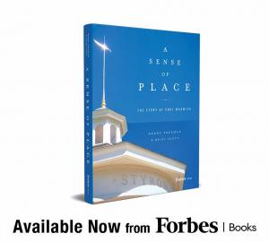 Book cover of A Sense of Place by Bobby Freeman; book launch announcement.