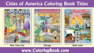 Cities across America Coloring Books